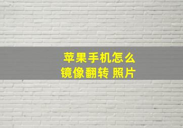 苹果手机怎么镜像翻转 照片